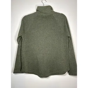 J. Crew Funnel‎ Neck Pullover Green Button Detail Long Sleeve Small thumbnail 5
