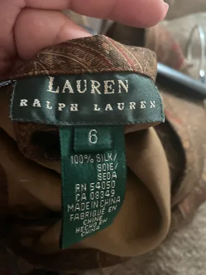 Ralph Lauren A Line Skirt Size 6 Brown Green Side Zipper Lined thumbnail 4