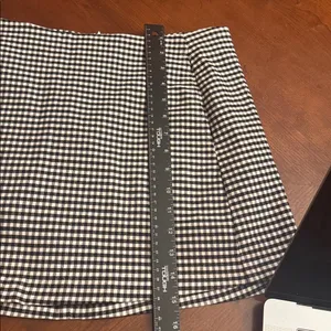 Urban Outfitters Black and White Gingham Mini Skirt with Side Pockets Sz L thumbnail 13