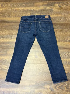 2013 American Eagle Low Rise Artist Crop Jeans Womens 8 Blue Denim Y2K Indie thumbnail 7