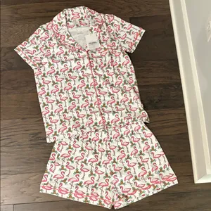 New With Tags Roller Rabbit Freddy Flamingo Polo Pajamas Sz M thumbnail 5
