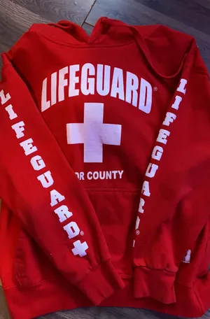 Lifegaurd Red Hoodie Size M thumbnail 2