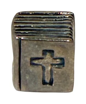 Pandora 925 ALE Sterling Silver Retired Religious Bible Book Cross Charm Jewelry thumbnail 1