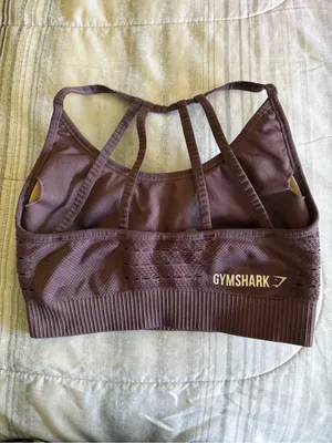 Gymshark Plum Strappy Seamless Sports Bra thumbnail 2