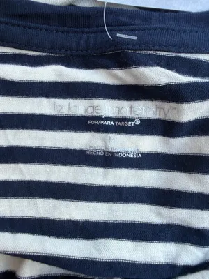 Liz Lange Maternity for Target Striped Dress Navy White Medium M 3/4 Sleeve New thumbnail 8