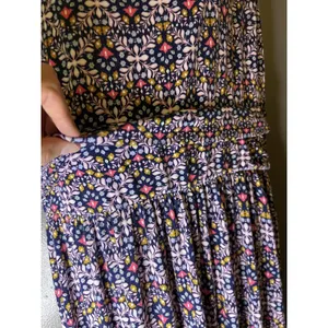 Le Lis Dress Womens Large Blue Floral Scoop Neck Jersey Maxi Sundress Casual thumbnail 7