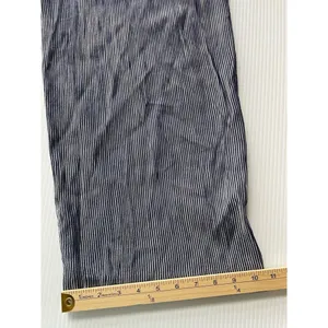Eileen Fisher? Cotton Linen Wide Leg Pants Women's 12 Stripe Blue Made In Canada thumbnail 3
