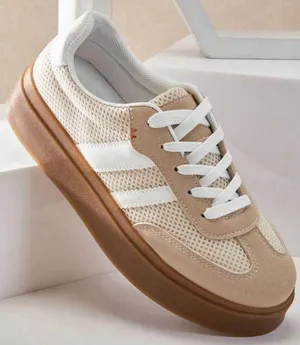 SheIn Women's Retro Trio Soft Platform Sneakers thumbnail 1