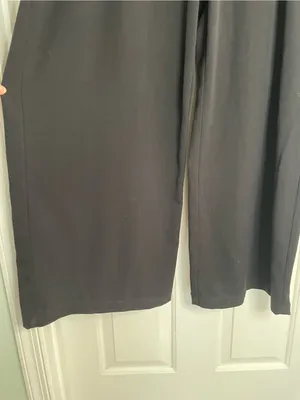 American Eagle Outfitters Black Curvy Wide Leg Dress Trousers Stretch Size 16L thumbnail 3