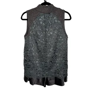 Anthro MOTH Knit Tank Top Sz M Gray Green Whimsygoth Fairy Grunge Cottage Goth‎ thumbnail 3