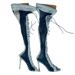 Cape Robbin Alza-90 Thigh High Peep Toe Boots thumbnail 3