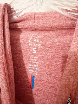 Rhoback Tempo Women’s Heathered Red Rose Pullover Hooded Top Size Small S thumbnail 4