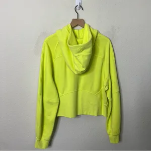 Lululemon Scuba Oversized Half Zip‎ Hoodie Electric Lemon Womens Size XL / XXL thumbnail 5