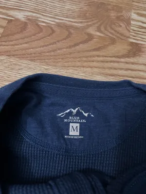 The Mountain Blue waffle knit long sleeve thumbnail 2