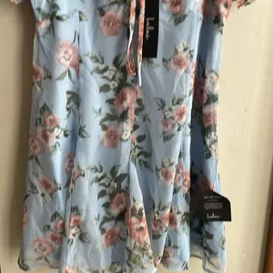 Lulus Precious Perspective Light Blue Floral Puff Sleeve Mini Dress thumbnail 10