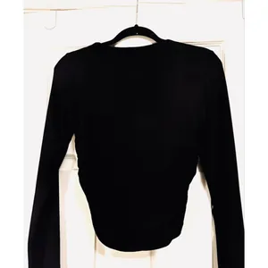 Express Black Ruched Sweetheart Neck Crop Top XL thumbnail 4