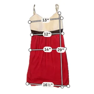 Sweet Storm Women Large Colorblock Mini Dress Red‎ Black Studded Empire Waist thumbnail 9