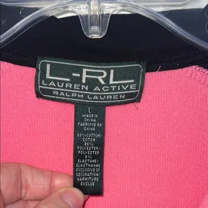 Lauren Ralph Lauren Pink and Black Athletic Jacket Zip Up 071426 thumbnail 2