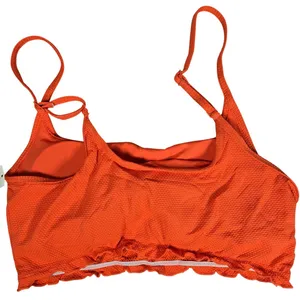 Aerie Textured Orange Scoop Neck Bikini Top M‎ NWT thumbnail 2