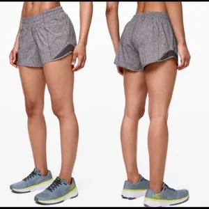 Lululemon Tracker Short 4” Heather Lux Multi Black Lined Size 6 EUC thumbnail 2
