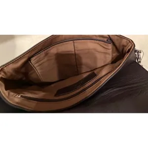 Estro Versa Italy Black Leather Brown Snakeskin Crossbody Bag Vera Pelle thumbnail 6