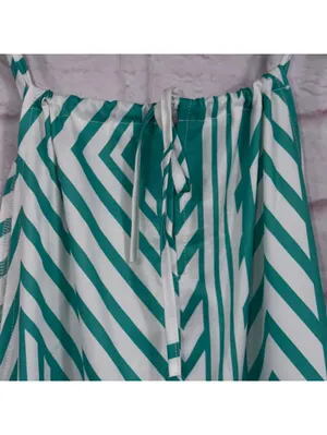 Green and White Geometric Maxi Dress XL thumbnail 6