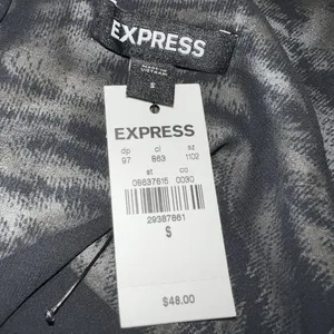 EXPRESS Gorgeous Black & Tan Zebra Print‎ Cami Top Black Lace Trim NWT $48 Small thumbnail 8