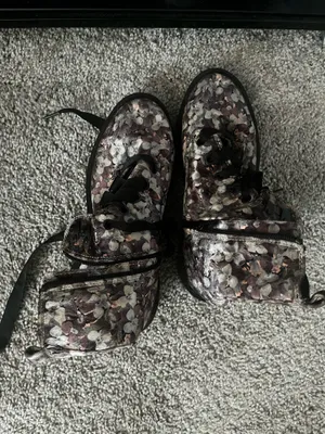 Floral combat boots Purple Size 8 thumbnail 2