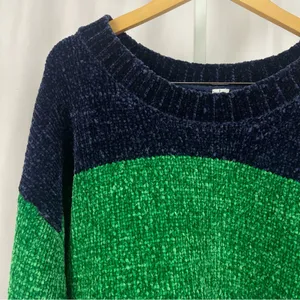 Offline by aerie Large Colorblock Crewneck Chenille Sweater Chunky Knit thumbnail 10