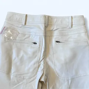 #79 NWOT Free People Rebel Vegan Leather Pants in Sugar Cookie Cream thumbnail 7