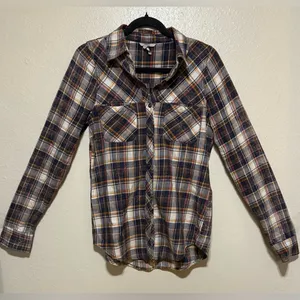 BKE Plaid Flannel Button-Up Shirt | Small | Western Plaid Long Sleeve Flannel thumbnail 2