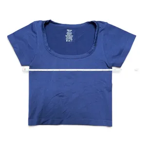 New Mix Cobalt Blue Fitted Scoop Neck Baby Tee Size M thumbnail 3