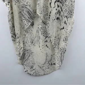 ASTR The Label Cream & Black Animal Print High Low‎ Shear Tunic Top Size S thumbnail 3