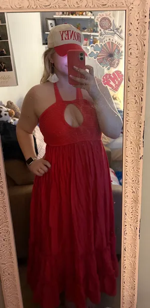 Red Maxi Dress Size M thumbnail 2