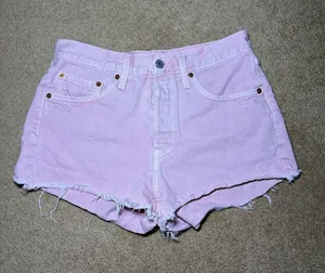 Levi’s 501 Pink Jean Shorts thumbnail 1