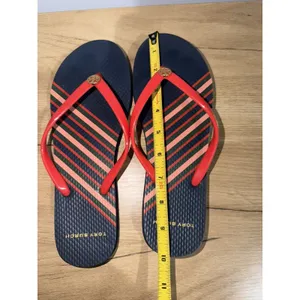 Tory Burch Navy And Red Thin Flip Flops Sandals 1 thumbnail 4
