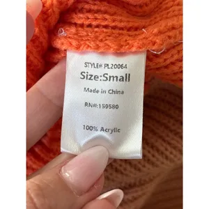 Pink Lily Colorblock Turtleneck Ribbed Knit‎ Sweater Small thumbnail 5