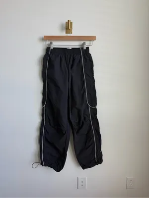 BDG Urban Outfitters Jess Straight Leg Nylon Track Pants Black XS thumbnail 5