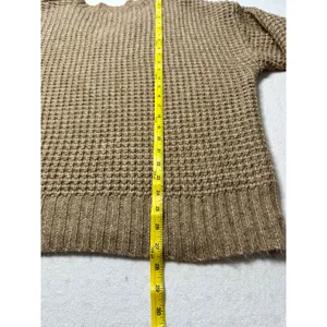 American Eagle chunky knit v-neck oversized sweater (L) neutral tan thumbnail 6
