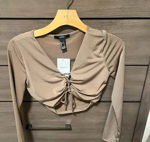 Forever 21 Brown Crop Top Long Sleeve thumbnail 1