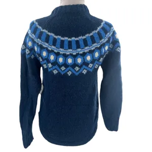 NWT Kari Traa Ringheim‎ Knit Sweater Blue fair isle sz XS thumbnail 3