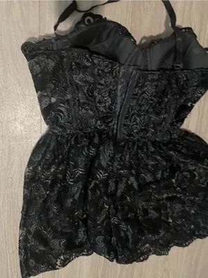 Black Lace Fit & Flare Dress - Women's Elegant Evening Dress thumbnail 3