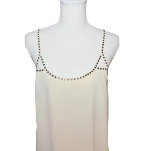 White Beaded Cage Back Mini Dress Womens Size Medium Cream‎ NWT Summer Cocktail thumbnail 10