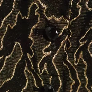 Metallic Tiger Print Brocade Blazer Womens Size S Gold Black Evening NYE Party thumbnail 2