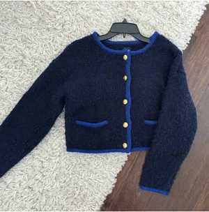Gap Boucle Cropped Sweater Jacket thumbnail 6