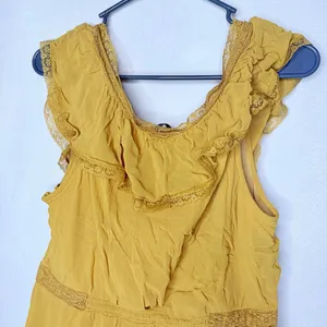 Anthropologie V-Neck Ruffle Midi Dress thumbnail 7