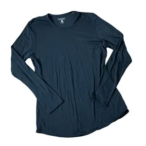 Segments Merino Wool Long Sleeve Top Womens Large Black Base Layer Hiking Active thumbnail 1