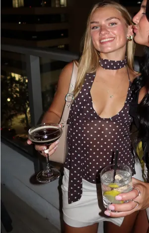 Polka Dot top Purple thumbnail 2