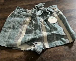 Hummingbird High Waist Blue and White Shorts thumbnail 1