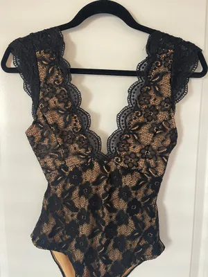 Lace Bodysuit Black Size XS thumbnail 4